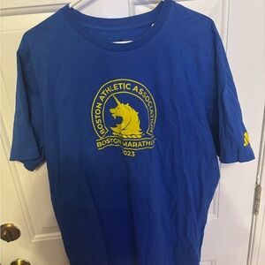 adidas Royal Blue 2023 Boston Marathon Crew Neck Shirt